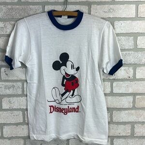 Vintage Mickey Mouse Disneyland ringer graphic T- shirt, small